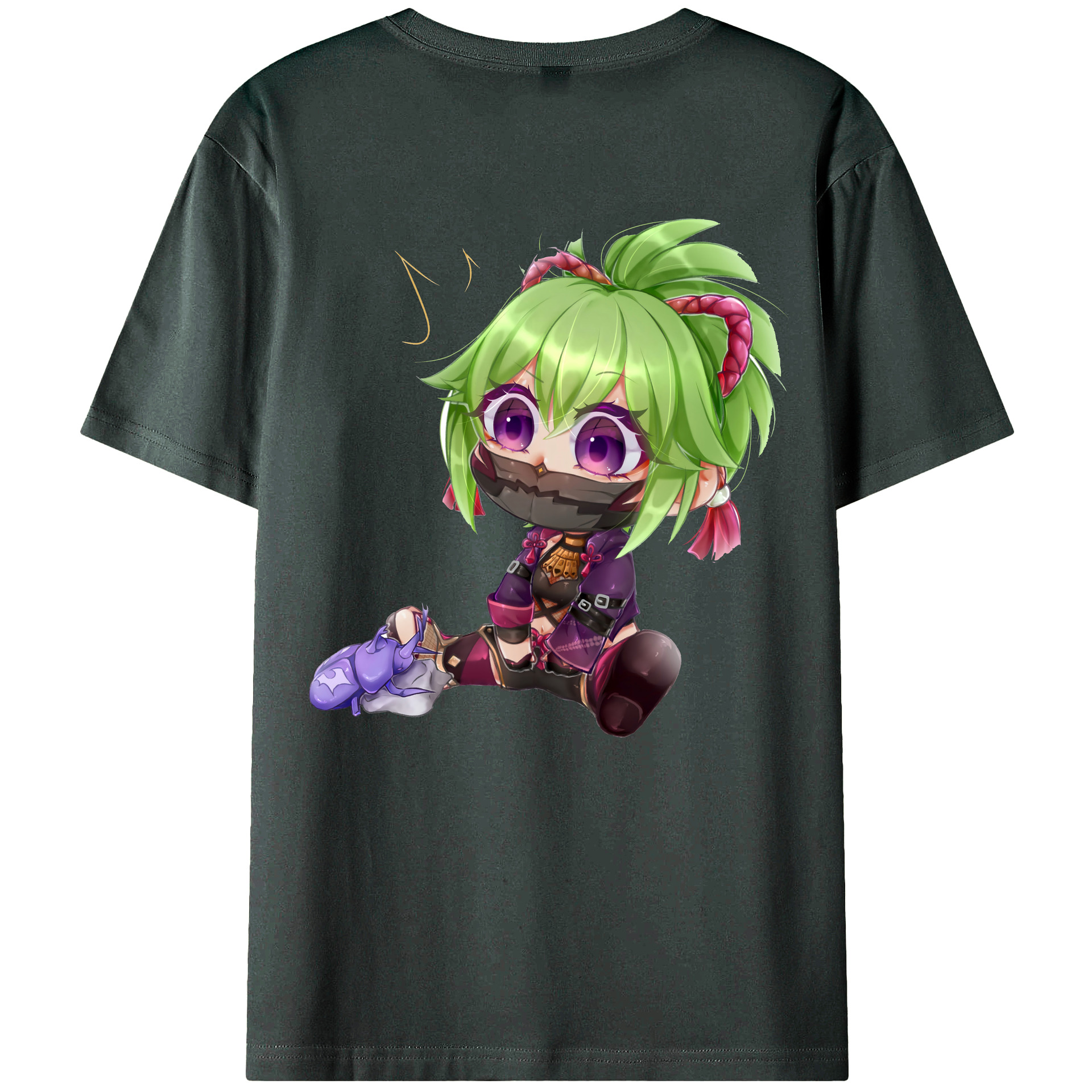 げんし神  久岐忍 くき しのぶ genshin Kuki Shinobu 綿100％ メンズ半袖Tシャツ（バックプリント） 通気性